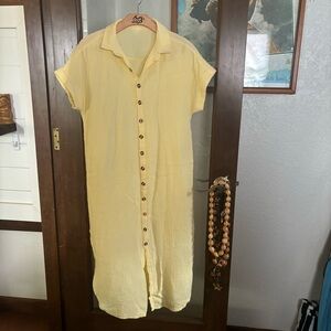 Yellow shirt dress